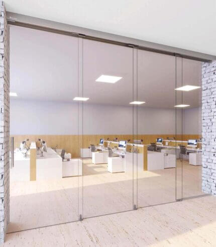 Drzwi składane szklane