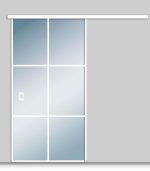 Białe drzwi loftowe