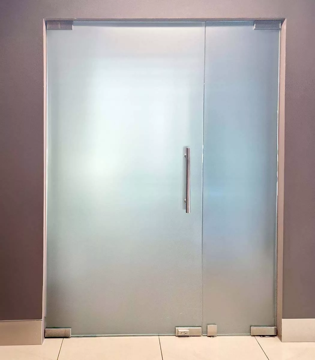 Drzwi dwuskrzydłowe matowe