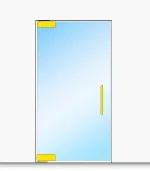 drzwi szklane złote okucia