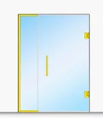 drzwi szklane złote