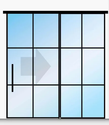 Drzwi szklane przesuwne loft