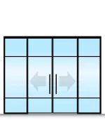 Drzwi rozsuwane szklane loft