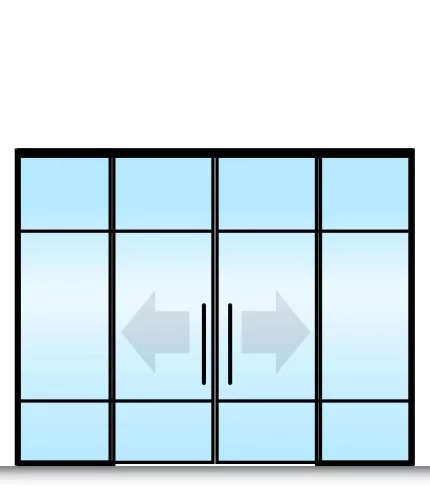 Drzwi rozsuwane szklane loft